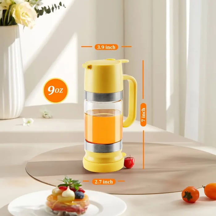 Glass Honey Dispenser kitchen items No Drip No Mess Leak-Free Design with Handle for Maple Syrup Maintains Freshness Easy to Clean Refill Perfect for Everyday Use
