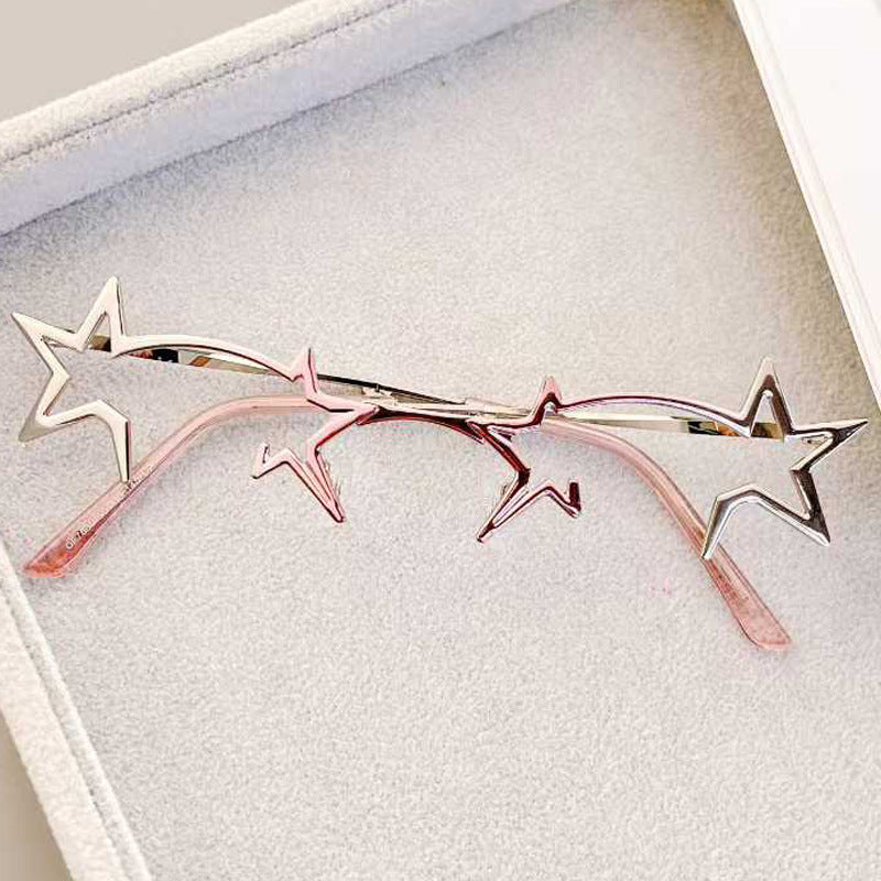 ✨️✨️Futuristic Foldable Metal Sunglasses Retro Avant-Garde Glasses Rave Party Cosmic Glasses
