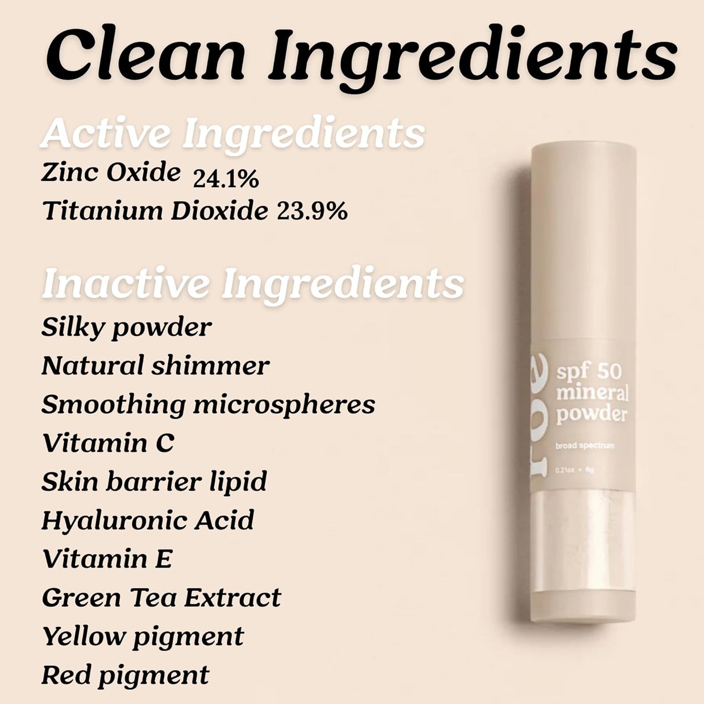 ☀️☀️Roe Wellness- SPF 50 Powder Sunscreen Mineral-Based, Non-Toxic Brush-on For Kids, Adults & Babies | For Scalp, Face & Body