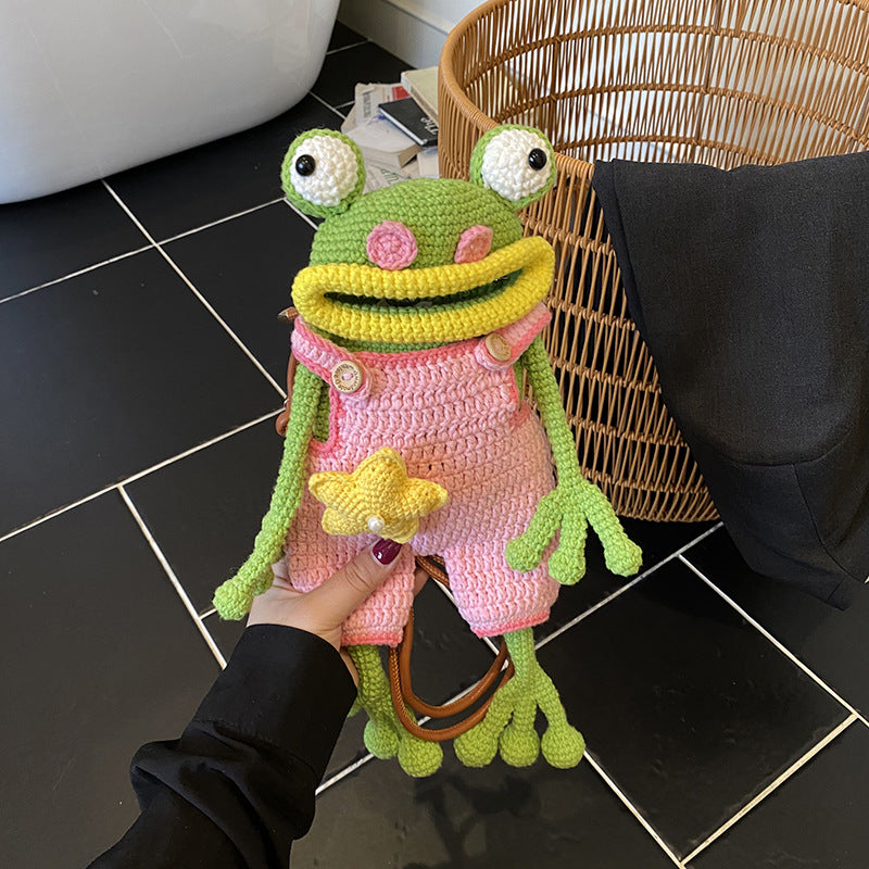 ✨️✨️Crochet Big Mouth Frog Cell Phone Bag
