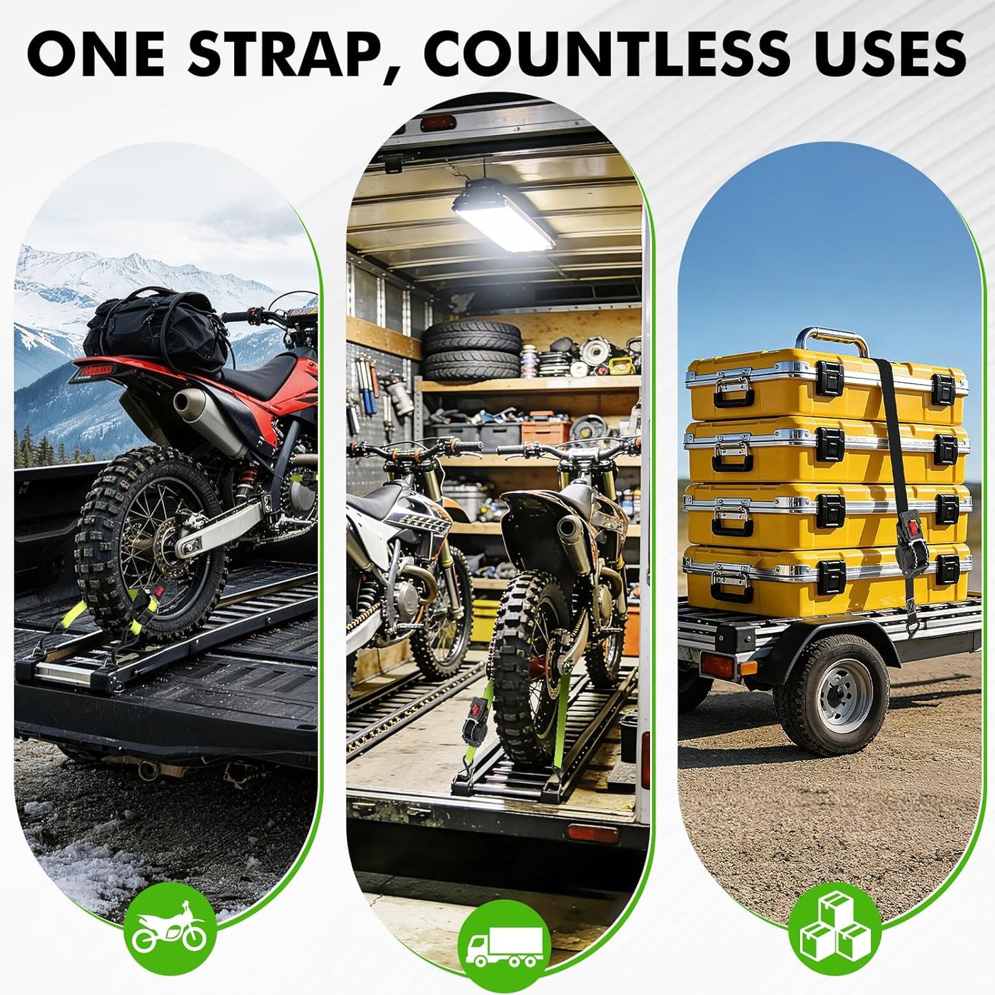 ✨Retractable Ratchet Tie Down Straps