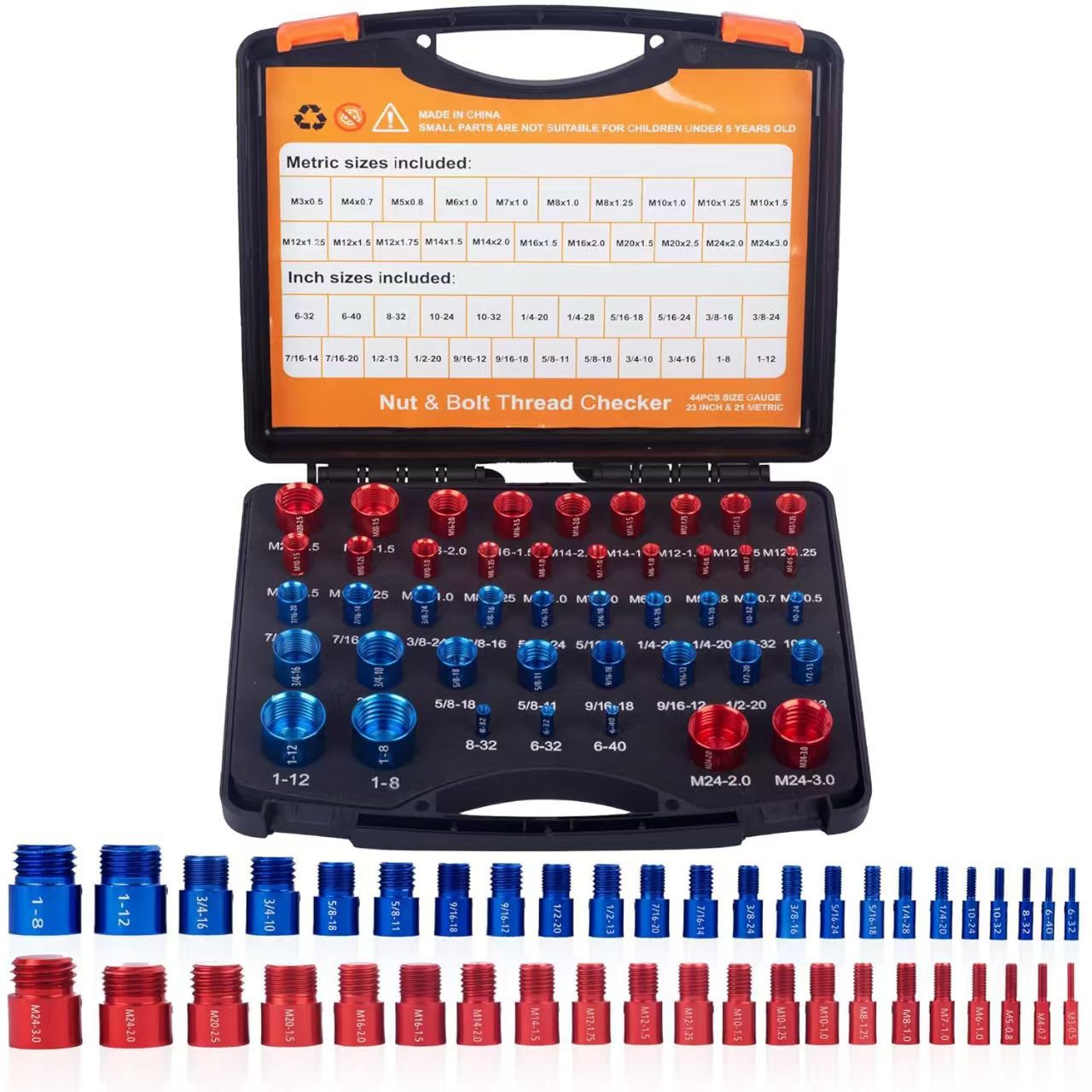 🔩Nut & Bolt Thread Checker Gauge Set | 26PCS / 44PCS Two Options Available