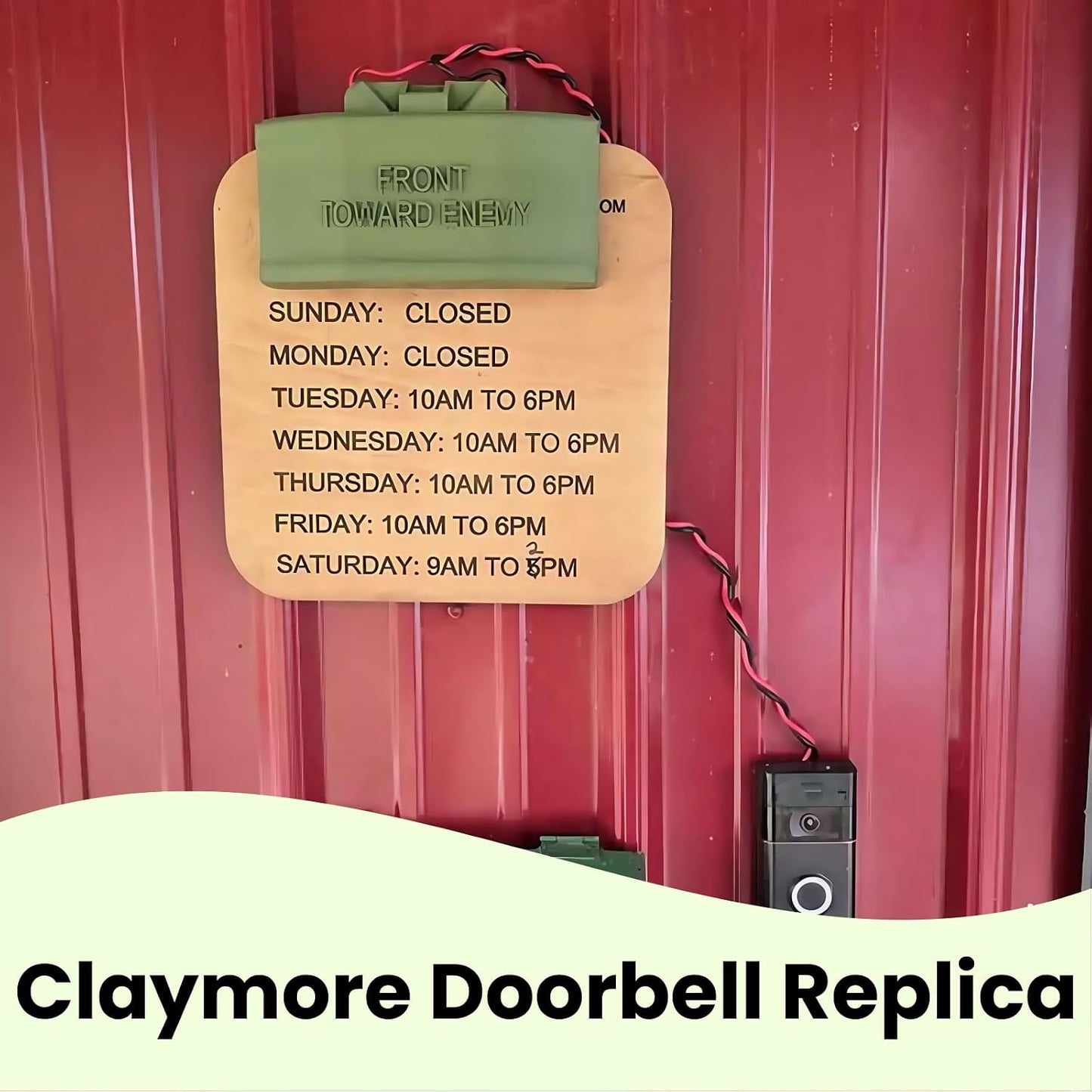 💣💥Claymore Doorbell Replica,Funny Gift for Pranks and Security,Gag Prop Joke,Doorbell Gift