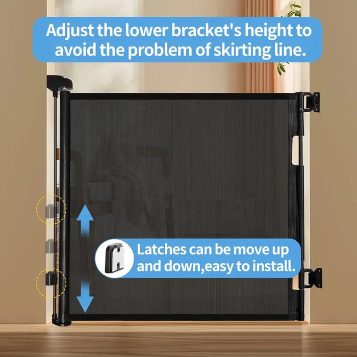 Retractable Baby Gate,Mesh Baby Gate or Mesh Dog Gate