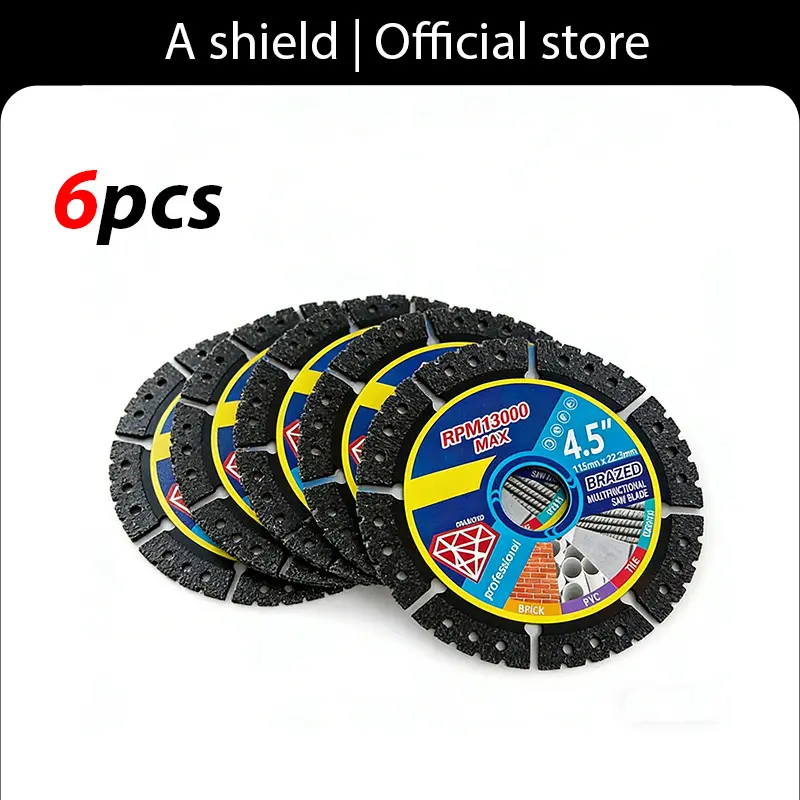 🛠️🛠️4.5 inch (115mm) cutting blade 3 pieces/6 pieces, suitable for dry cutting metal, ceramic tiles, stone, plastic angle grinder special saw blade accessories