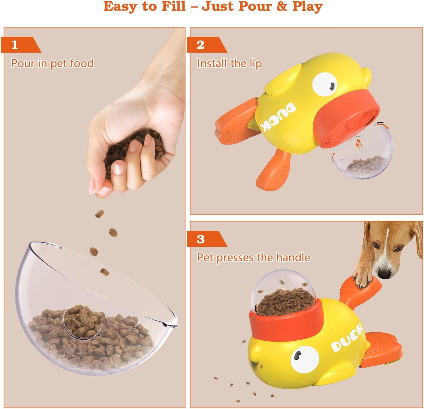 Interactive pet treat dispenser toy, educational slow-feeder