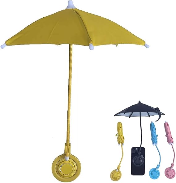 ☀️Magnetic Phone Umbrella for Sun, Hands Free Adjustable Sun Shade to Avoid Overheating for All Phones