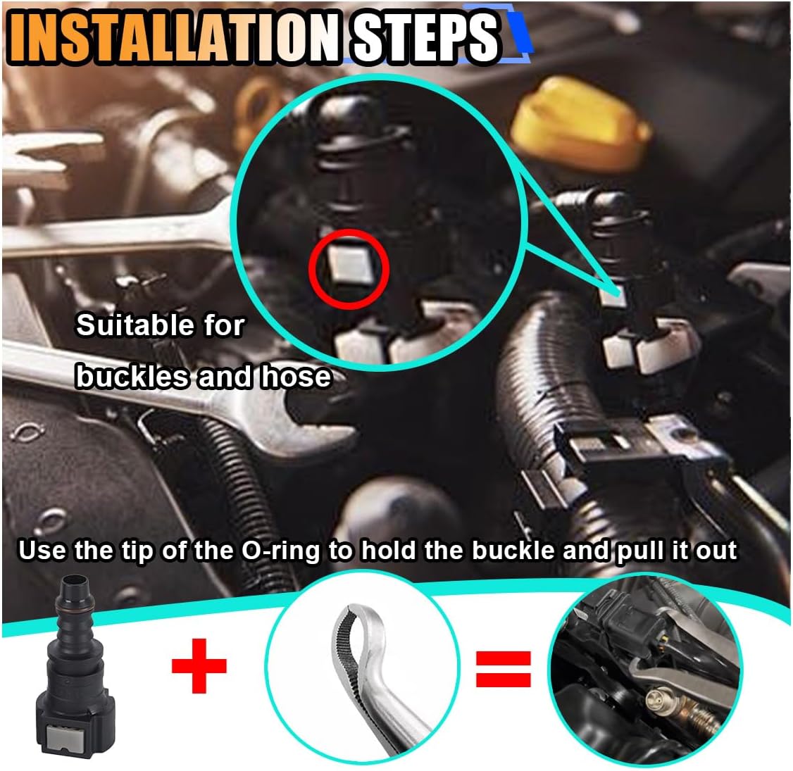 🛠️11 Inch Car Electrical Disconnect Pliers, Electrical Connector Disconnect Pliers Car Fuel Feed Pipe Plier