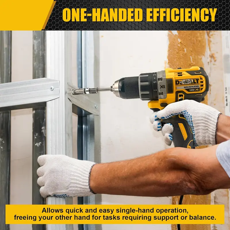 🛠️🛠️2 Pcs Spring-loaded Screw Holder Bit, Anti-drop Screwdriver Bit, Single-Hand Operation Bit Holder for Electricians, Mechanics, DIY Home Repair, Universal Screw Retaining Tool