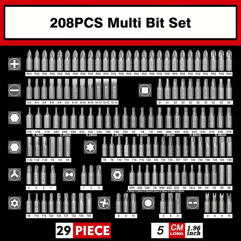 Multi-functional screwdriver set