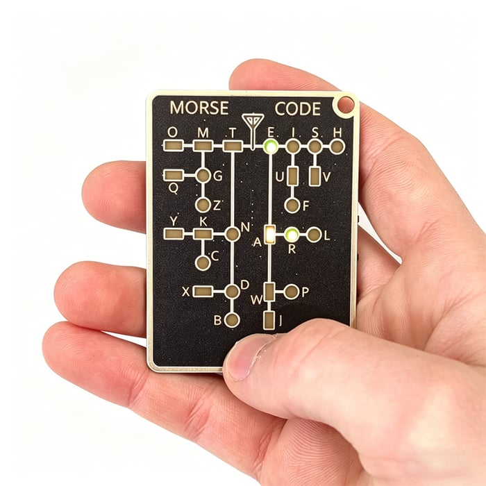 Morse Code Trainer Card Pro (LED Edition)