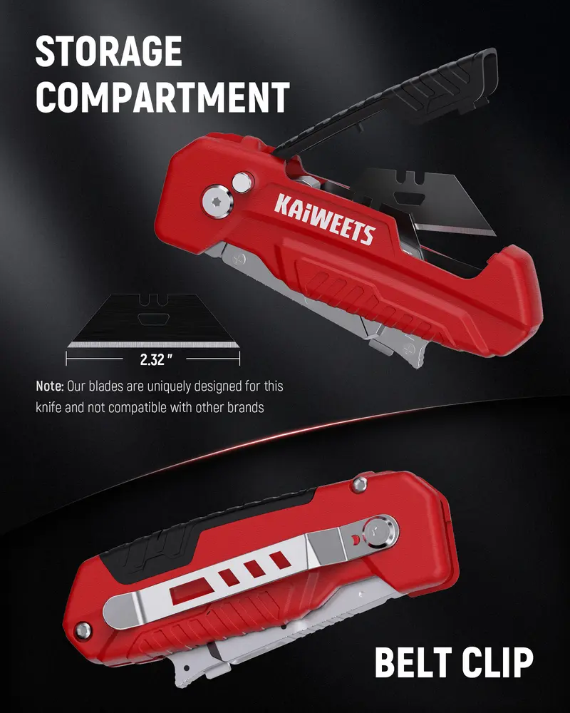 2-in-1 utility knife and scraper featuring a heavy-duty zinc alloy body and 13 SK2 black blades