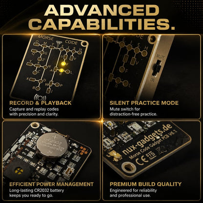 Morse Code Trainer Card Pro (LED Edition)
