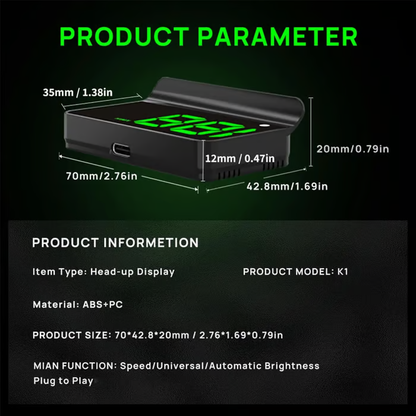 Head up Display Car GPS Digital Speedometer Car Truck Motorcycle Head Up Display Odometer HUD MPH Car Tools Accessory