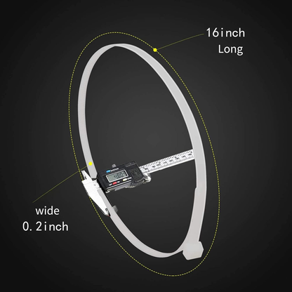 🛠️🛠️Zip Ties 16 Inch 100 per pack with 70 Pounds Tensile Strength Heavy duty cable ties White Self-Locking Nylon Wire Ties