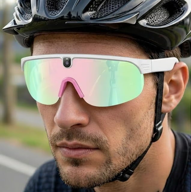 ✨️✨️Aeoss AI Smart Glasses - HD Camera Sunglasses with Voice Control, Real-time Translation, & Music Bluetooth, AI Object Recognition, Polarized Interchangeable Lenses for Cycling & Running