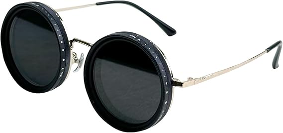 ☀️👓️Adjustable Tint Sunglasses, 1-9 Gears Rounded Polarized Glasses with Filter Lenses