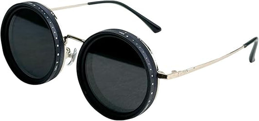 ☀️👓️Adjustable Tint Sunglasses, 1-9 Gears Rounded Polarized Glasses with Filter Lenses