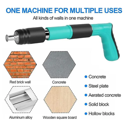 Manual Mini Steel Nail Gun with 50 Nails, 5 Gears Power Adjustment, Compact Manual Fixing Tool for Household Woodworking & Light Wall Mounting