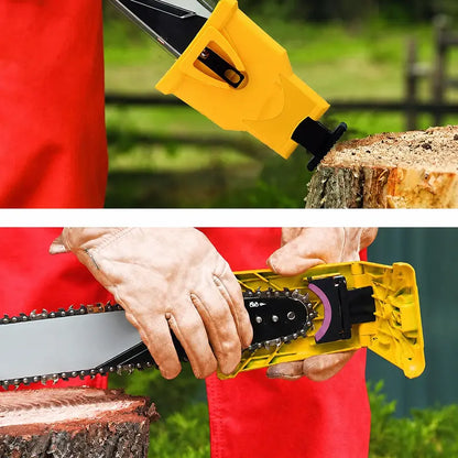 🪚🪚Portable Teeth Chainsaw Sharpener, Proprietary Bar for 14/16/18/20 Inches Two Holes Chain Saw Bar summervibes