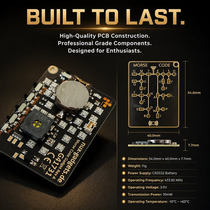 Morse Code Trainer Card Pro (LED Edition)