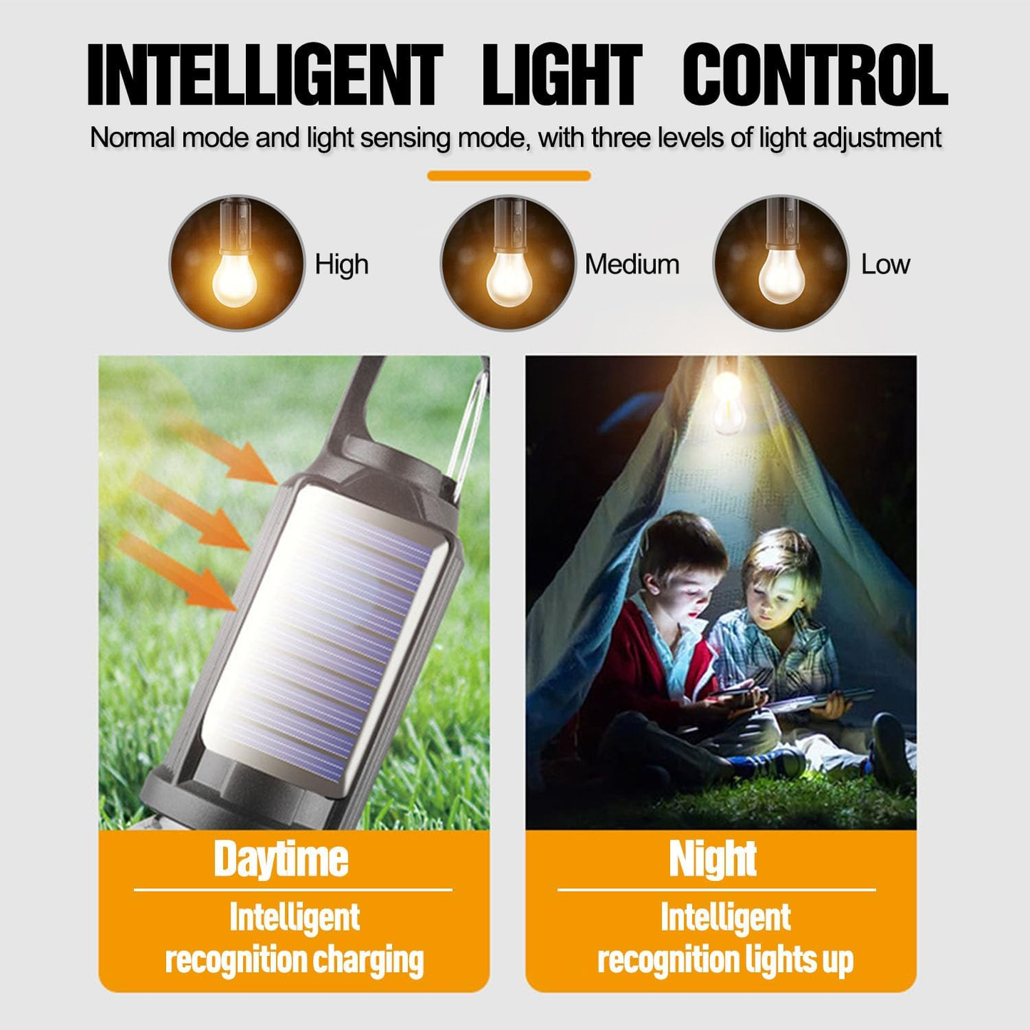 ✨️✨️2 PCS Solar Tent Camping Light Bulb Rechargeable Portable LED Camping Lantern3 Lighting Modes Tungsten Light Tent Lamp with Clip Hook