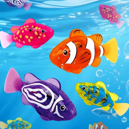 🐟️🐟️Swimming Robot Fish Toy, Pool Toy Robotic Fish with LED Light