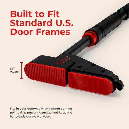 330LBS Pull Up Bar Adjustable 28"-38" No Drill Tools Installation Damage Free for Door Room Wall