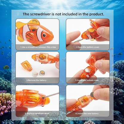 🐟️🐟️Swimming Robot Fish Toy, Pool Toy Robotic Fish with LED Light