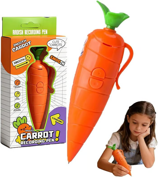 Carrot voice recorder, cute 60-second voice recorder for kids