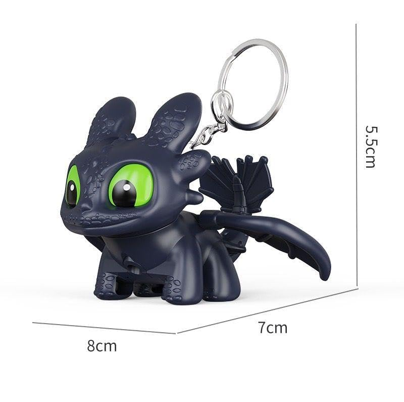 ✨️✨️4 PCS Flexible Dragon Keychain Articulated Keychain Toy with Movable Body Segments for Keys, Backpack, Bag Charm, Desk Display