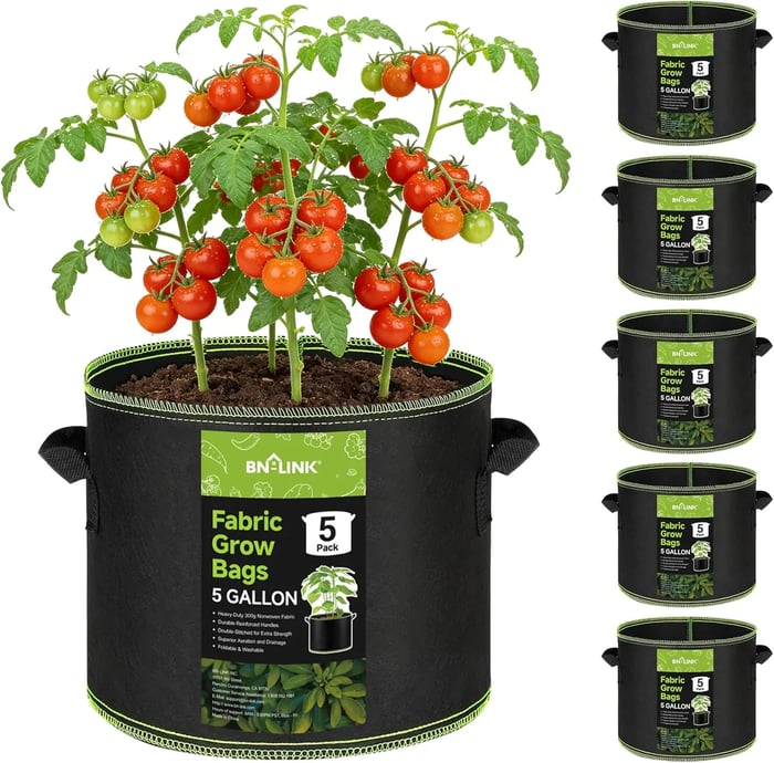 🪴BN-LINK 5-Pack 5 Gallon Grow Bags