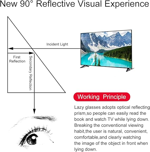 🔥🔥Horizontal Lazy Glasses Lying Down Bed Reading Watching HD Lazy Readers Glasses