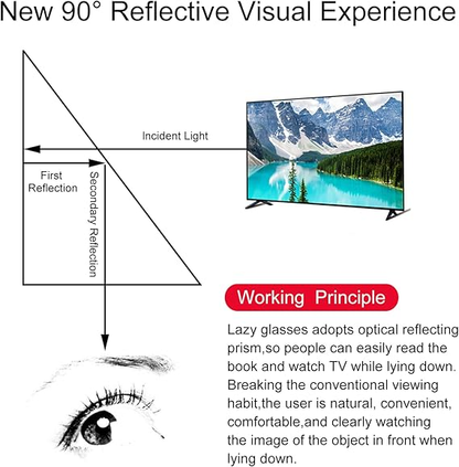 🔥🔥Horizontal Lazy Glasses Lying Down Bed Reading Watching HD Lazy Readers Glasses