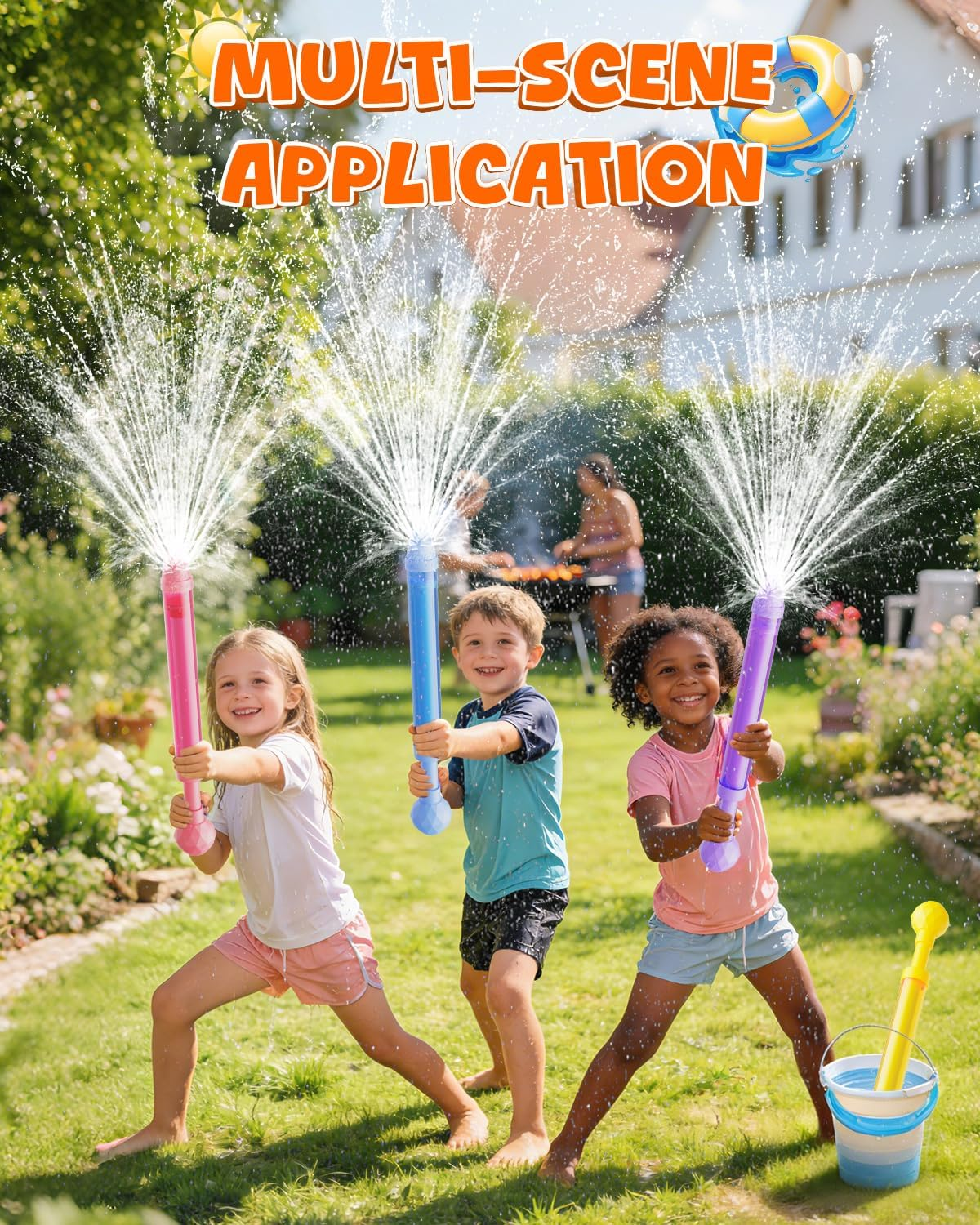 Fireworks Water Gun for Kids Adults：Water Squirter Water Blaster Bulk for Kids Ages 4-12, Water Shooters Squirt Guns for Pool Toy Swimming Beach Backyard Outdoor Party Favors