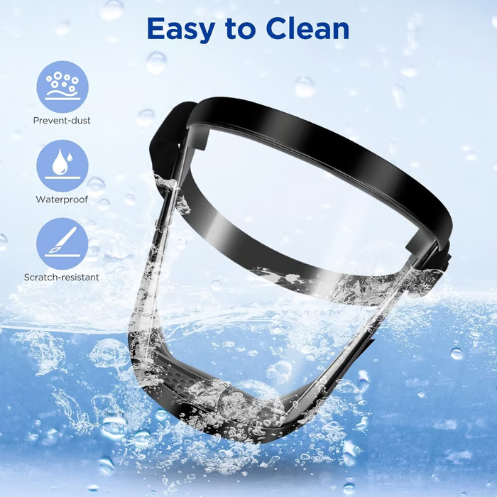 Clear HD-Visibility Anti-Fog Full Face Shield Upgraded