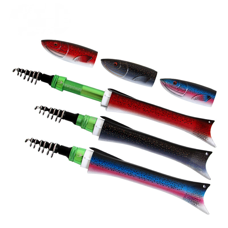 🎣Pack of 1 Mini Retractable Ice Fishing Rods 5.2FT Length Telescopic Carbon Fiber