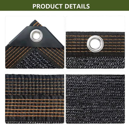 10x13 FT Sunshade Netting with Grommets - 70‑90% Shading PE Mesh Cloth for Garden, Patio, Greenhouse & Outdoor Use