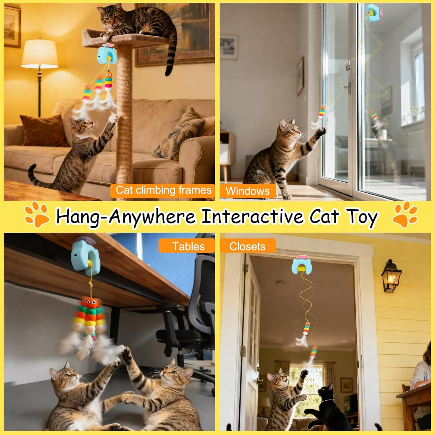 Interactive Hanging Cat Toy