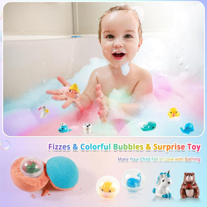 6PCS Easter Surprise Bath Bombs for Kids