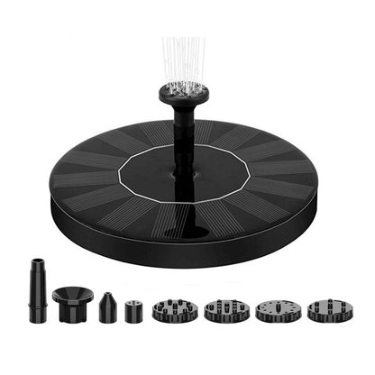 Solar Water Fountains,Solar Powered Bird Bath Fountain with 6 Nozzles - Free Standing Floating Solar Fountains for Bird Bath, Garden, Pond, Pool