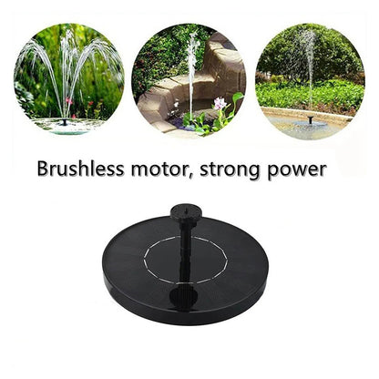 Solar Water Fountains,Solar Powered Bird Bath Fountain with 6 Nozzles - Free Standing Floating Solar Fountains for Bird Bath, Garden, Pond, Pool