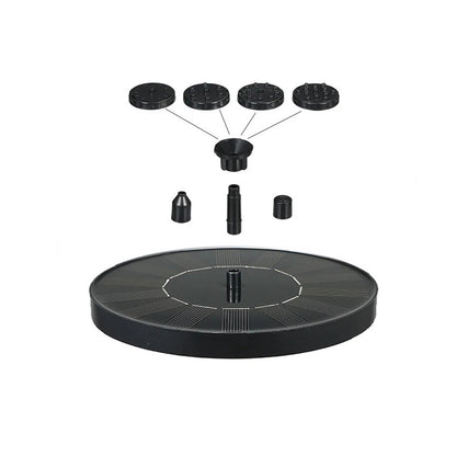 Solar Water Fountains,Solar Powered Bird Bath Fountain with 6 Nozzles - Free Standing Floating Solar Fountains for Bird Bath, Garden, Pond, Pool