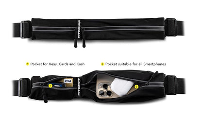 Running Belt for Men & Women - Secure Jogging Pouch for Phone, Keys & Essentials - For All Cell Phones