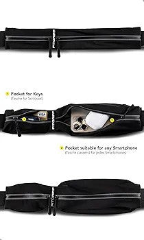Running Belt for Men & Women - Secure Jogging Pouch for Phone, Keys & Essentials - For All Cell Phones