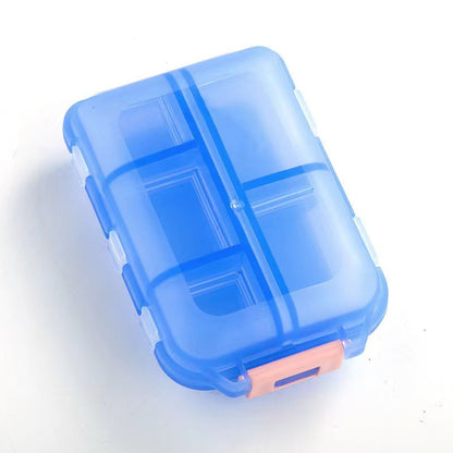 Custom Travel Pill Organizer, 10 Compartments Portable Pill Case with Medicine Labels, 5 Colors Daily Pill Box