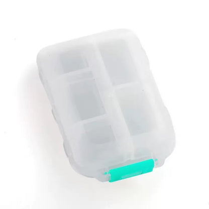 Custom Travel Pill Organizer, 10 Compartments Portable Pill Case with Medicine Labels, 5 Colors Daily Pill Box