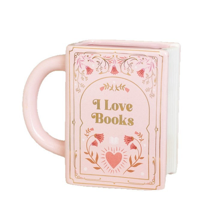 ❤‍🔥✨️I Love Books Pink XL Mug