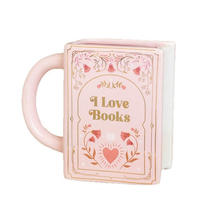 ❤‍🔥✨️I Love Books Pink XL Mug