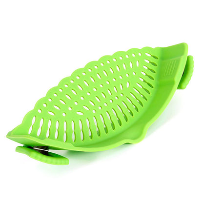✨️Silicone Clip-On Colander Pot Strainer for Pots Pans Bowls, Pasta Vegetable Clip-On Drainer Kitchen Strainer Tools
